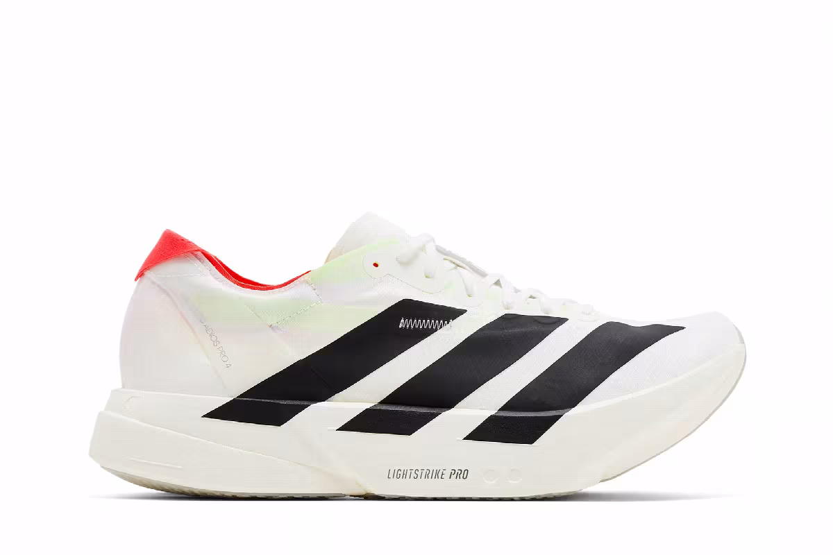 adidas Adizero Adios Pro 4 White Black, view 2