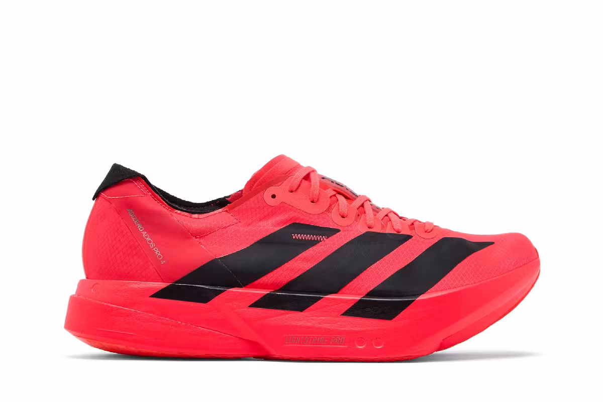 adidas Adizero Adios Pro 4 Lucid Red Black, view 2
