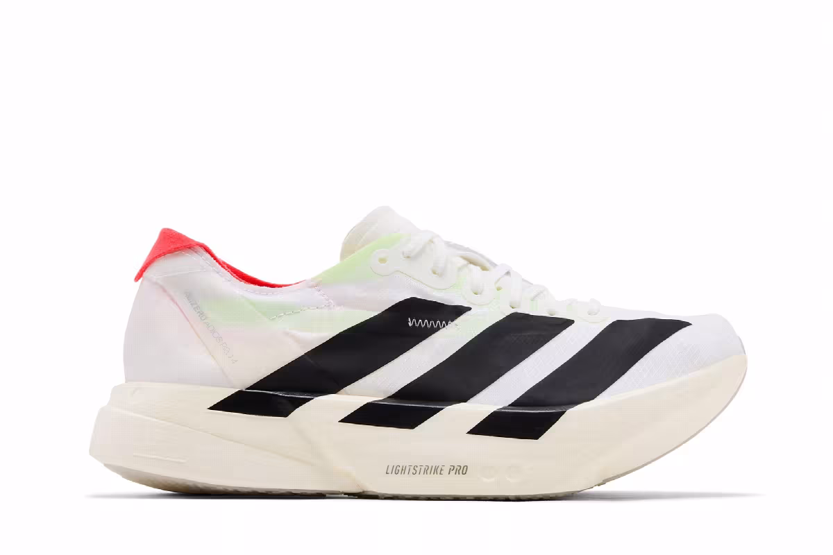 adidas Women's Adizero Adios Pro 4 White Black, view 2