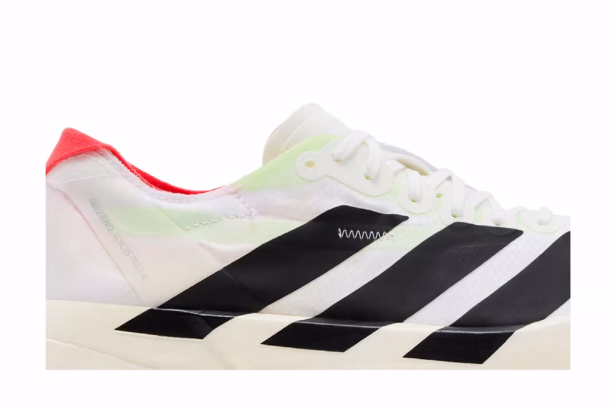 adidas Women's Adizero Adios Pro 4 White Black, view 3