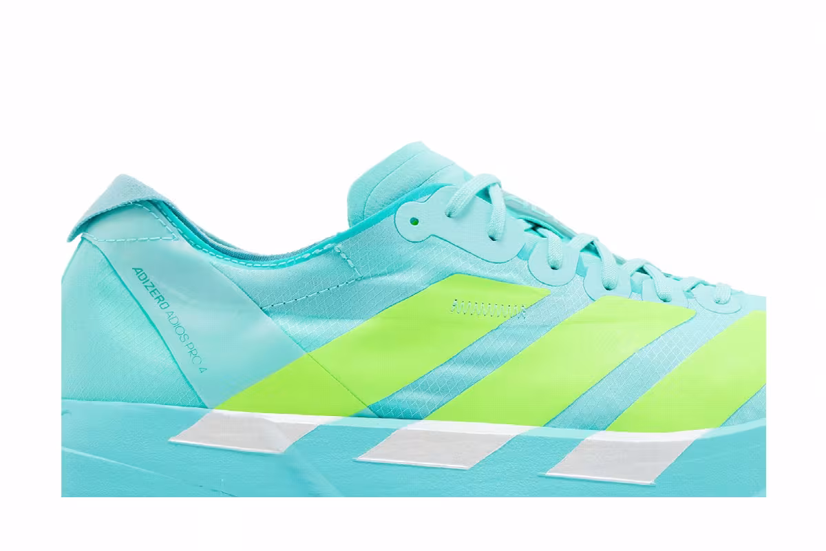 adidas Adizero Adios Pro 4 Flash Aqua Lucid Lemon, view 3