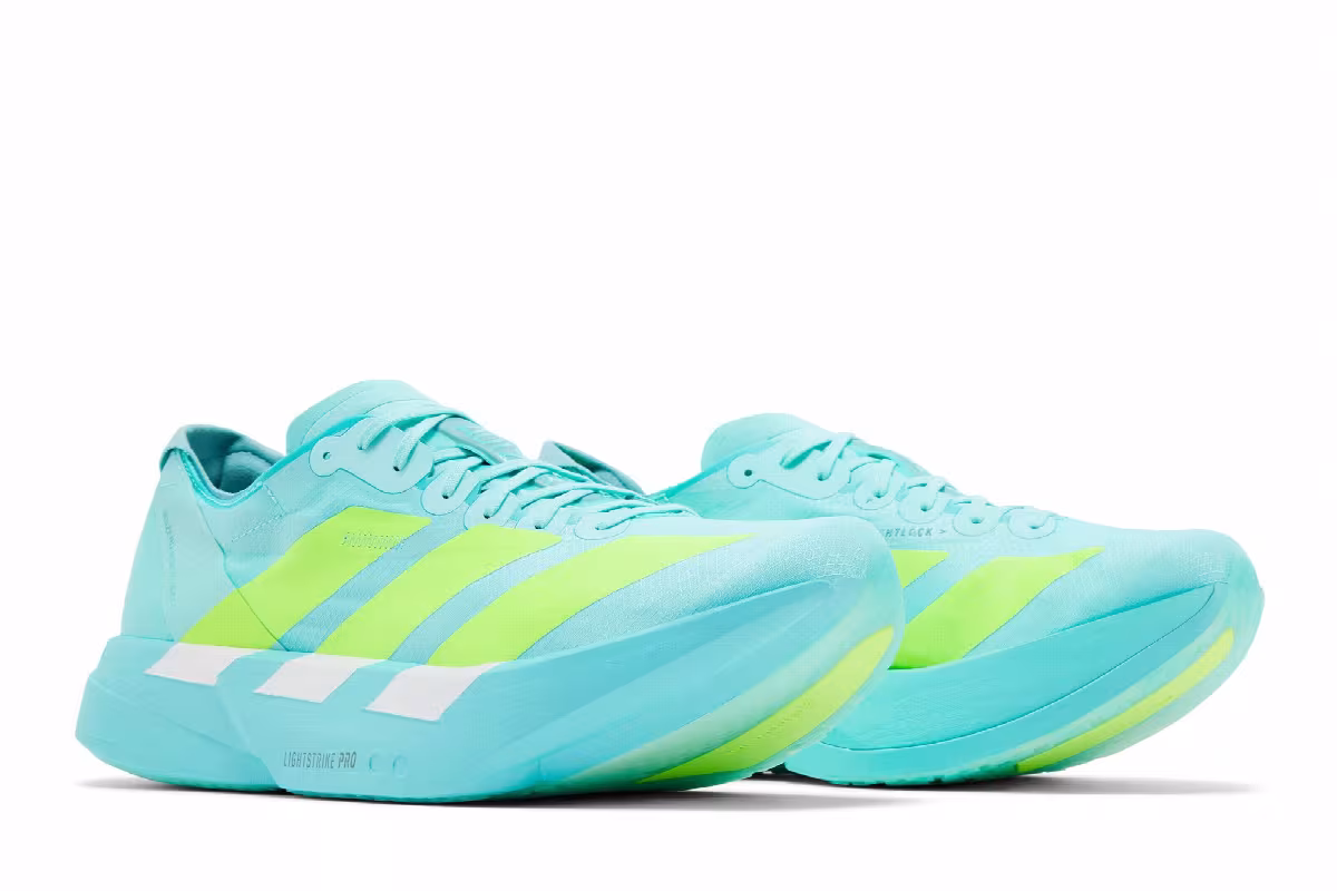 adidas Adizero Adios Pro 4 Flash Aqua Lucid Lemon, view 9