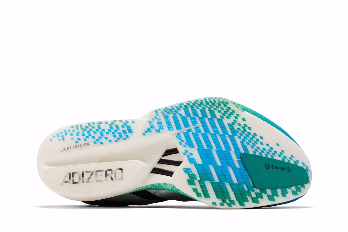 adidas Adizero Adios Pro 4 Black Silver Glory Green, view 5