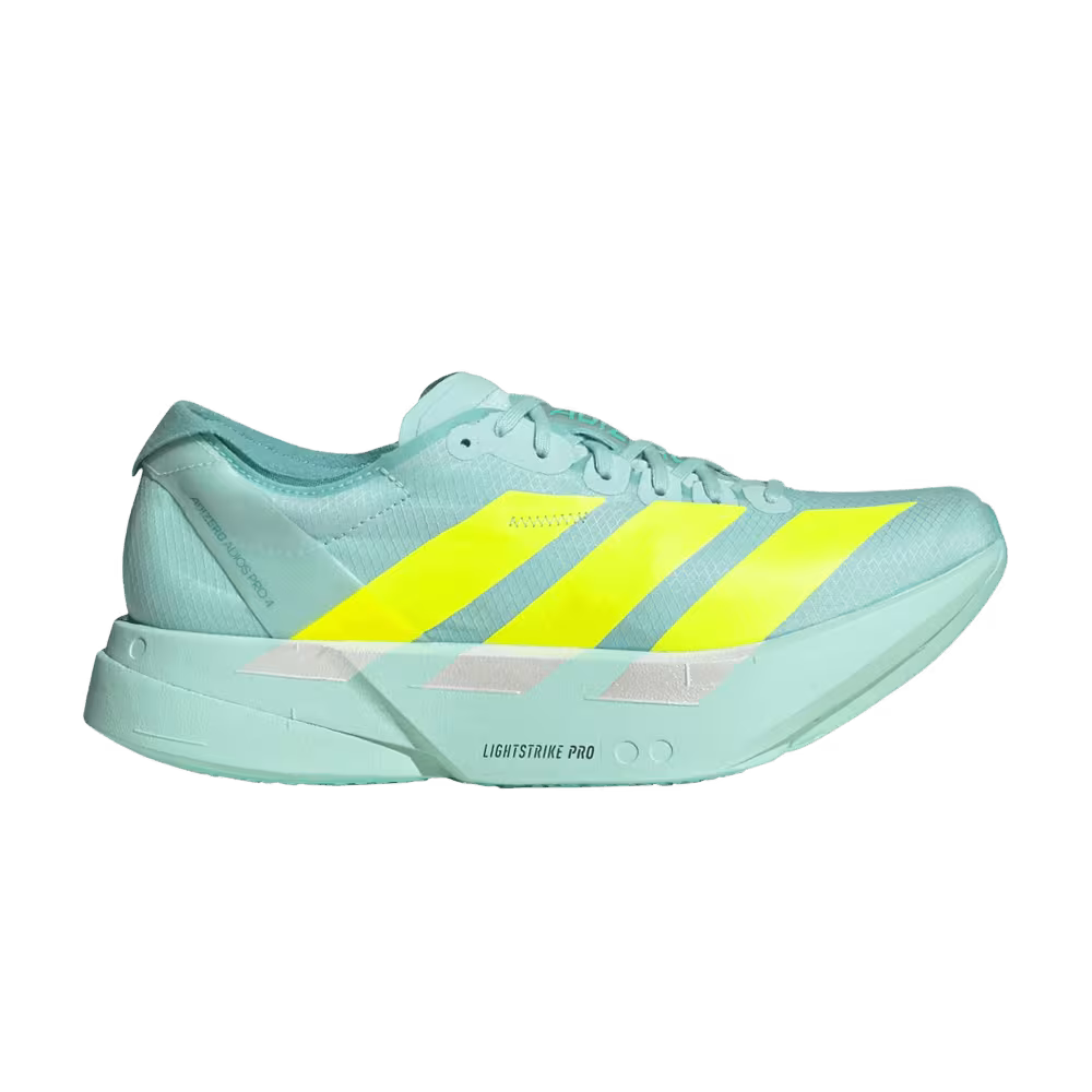 adidas Women's Adizero Adios Pro 4 Semi Flash Aqua Lucid Lemon