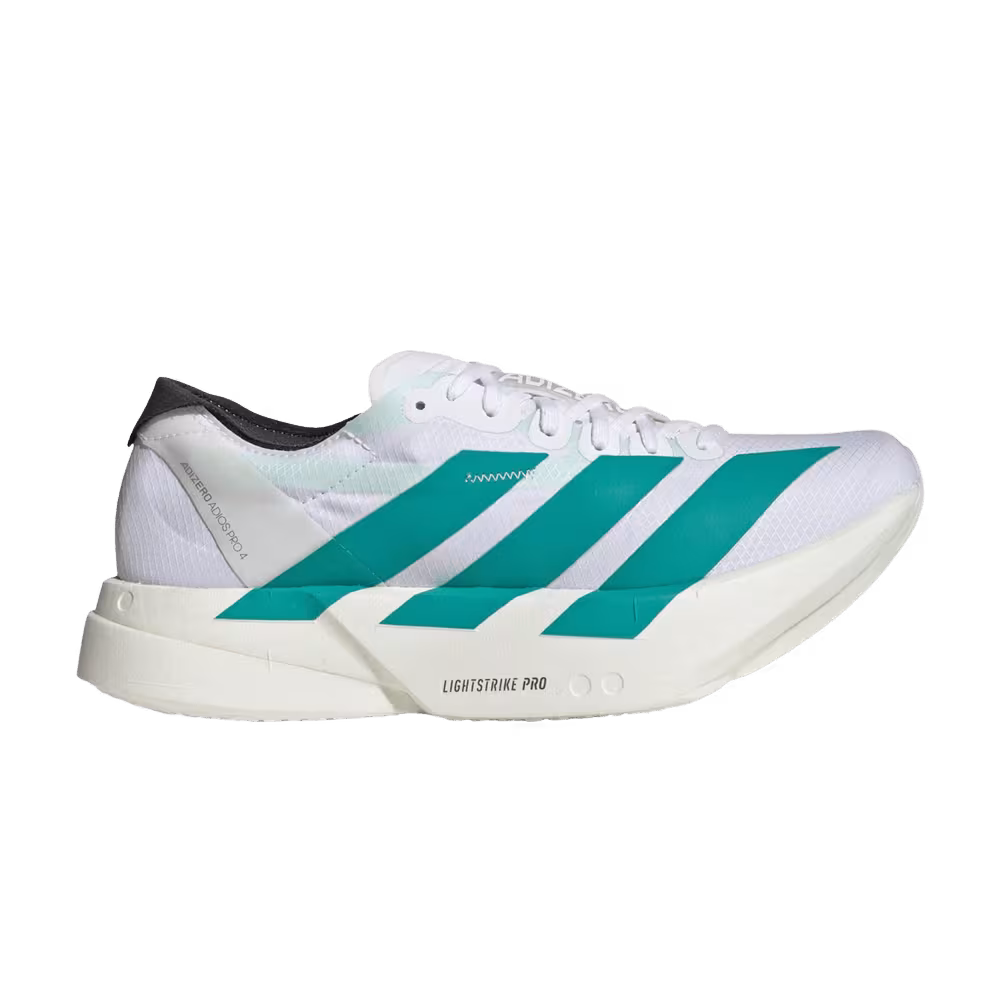 adidas Women's Adizero Adios Pro 4 White Pure Teal