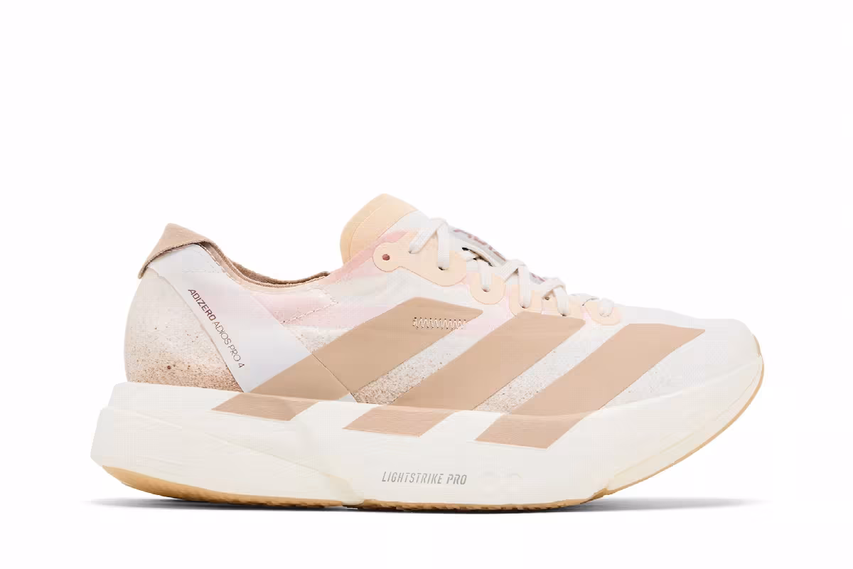 adidas Women's Adizero Adios Pro 4 Chalk Sandstone, view 2