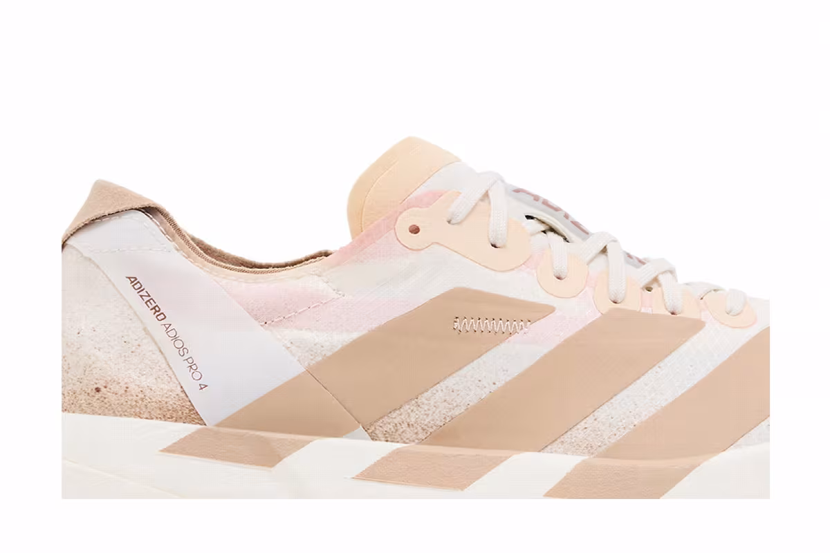 adidas Women's Adizero Adios Pro 4 Chalk Sandstone, view 3