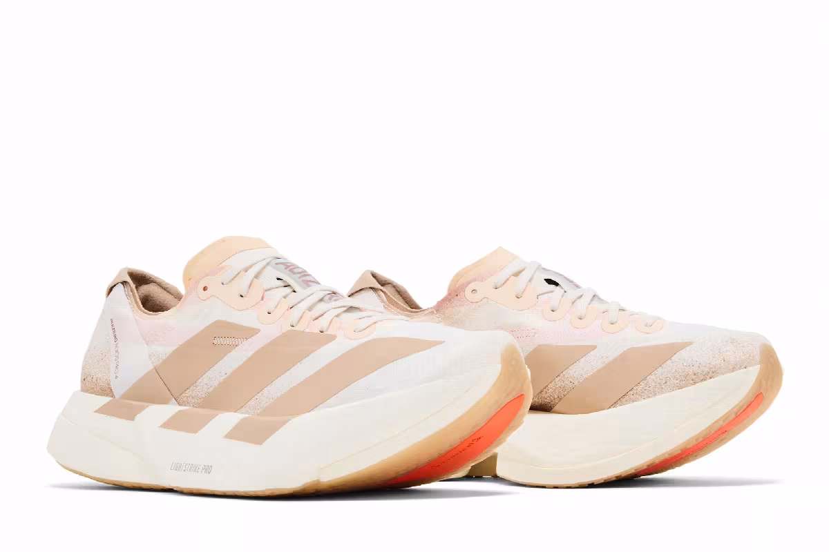 adidas Women's Adizero Adios Pro 4 Chalk Sandstone, view 9