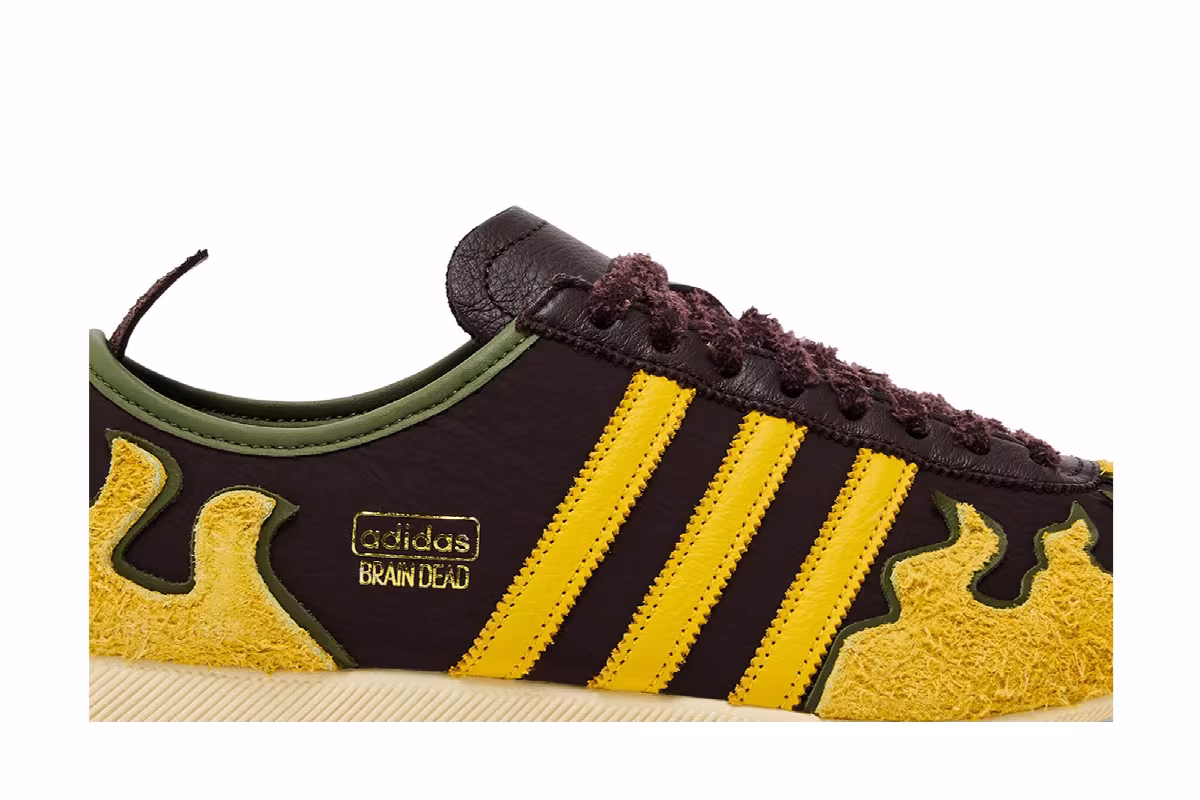 Brain Dead x adidas Japan Brown Hazel Yellow, view 3