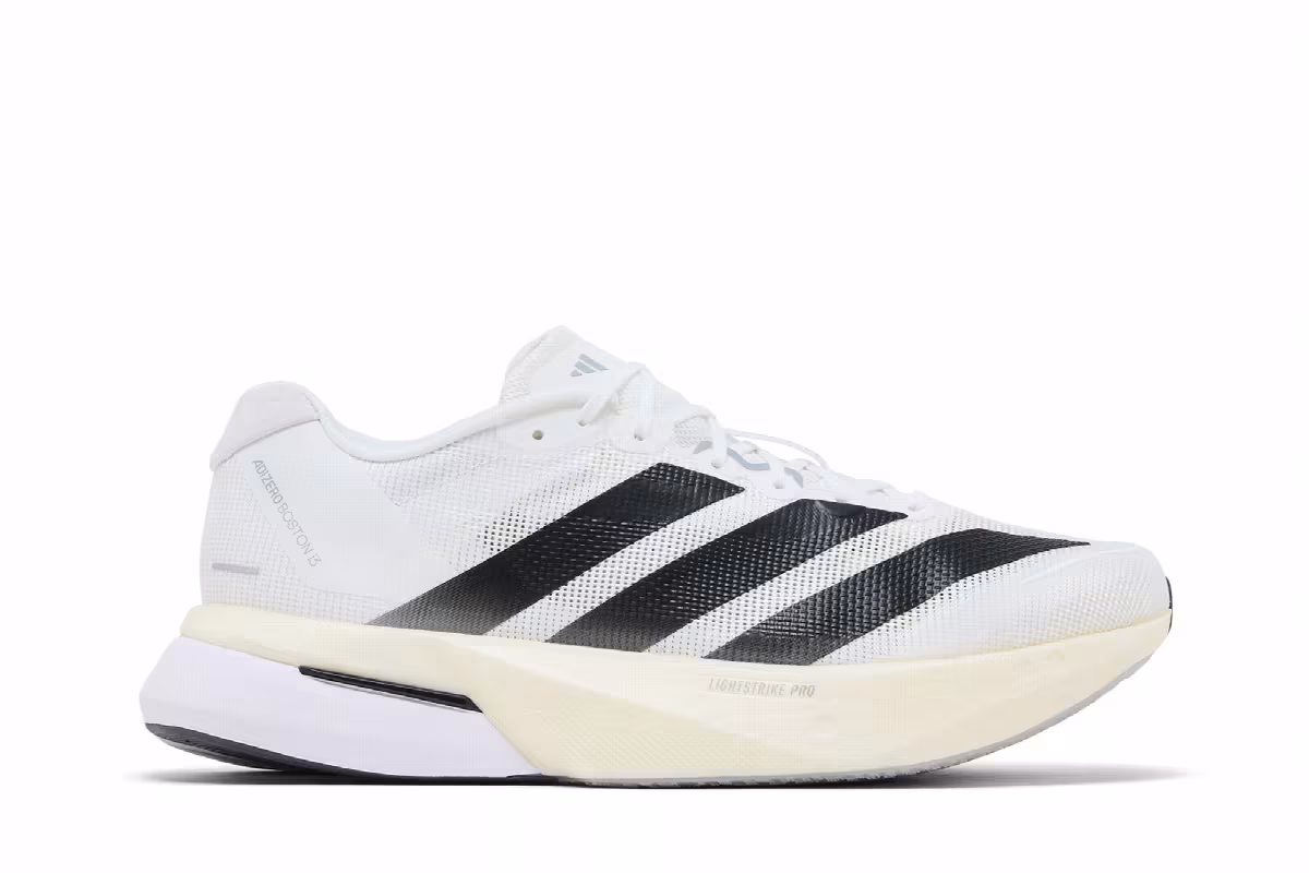 adidas Adizero Boston 13 White Black Dash Grey, view 2