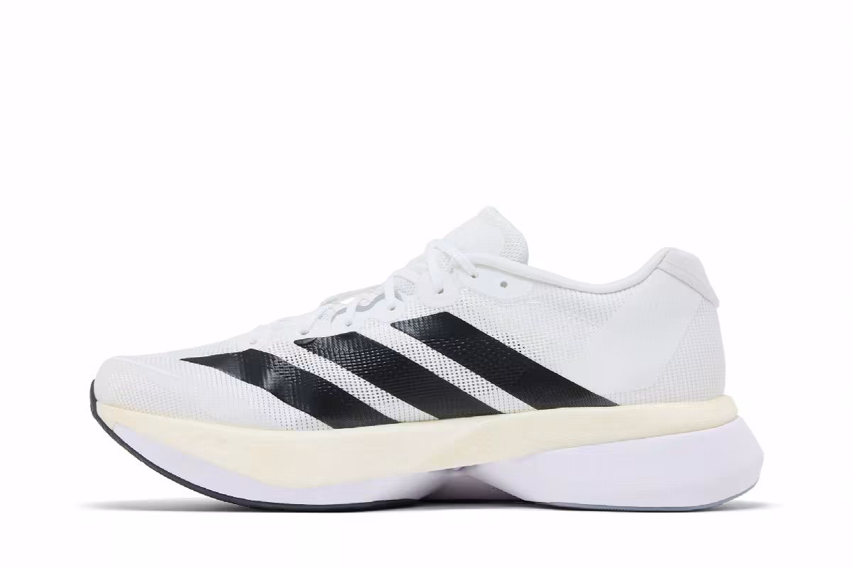 adidas Adizero Boston 13 White Black Dash Grey, view 4
