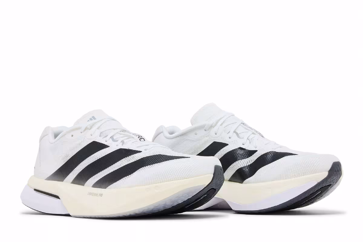 adidas Adizero Boston 13 White Black Dash Grey, view 9