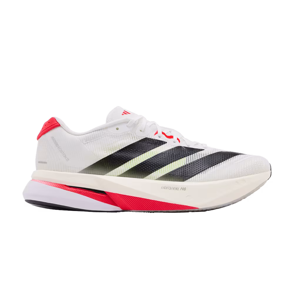 adidas Adizero Boston 13 White Black Lucid Red