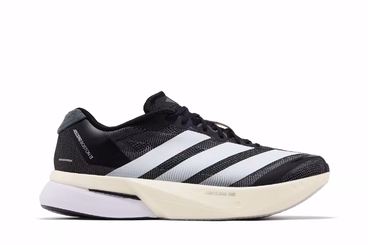 adidas Adizero Boston 13 Black White Grey, view 2
