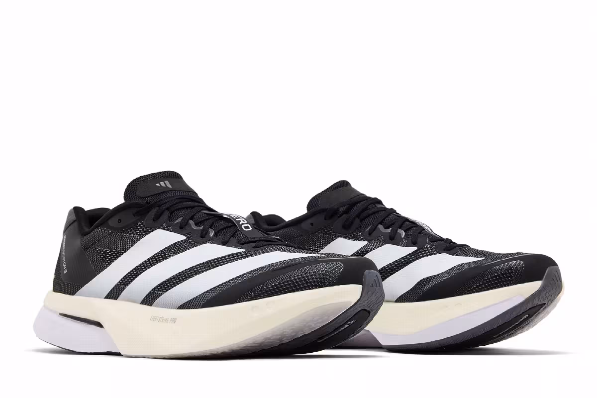 adidas Adizero Boston 13 Black White Grey, view 9
