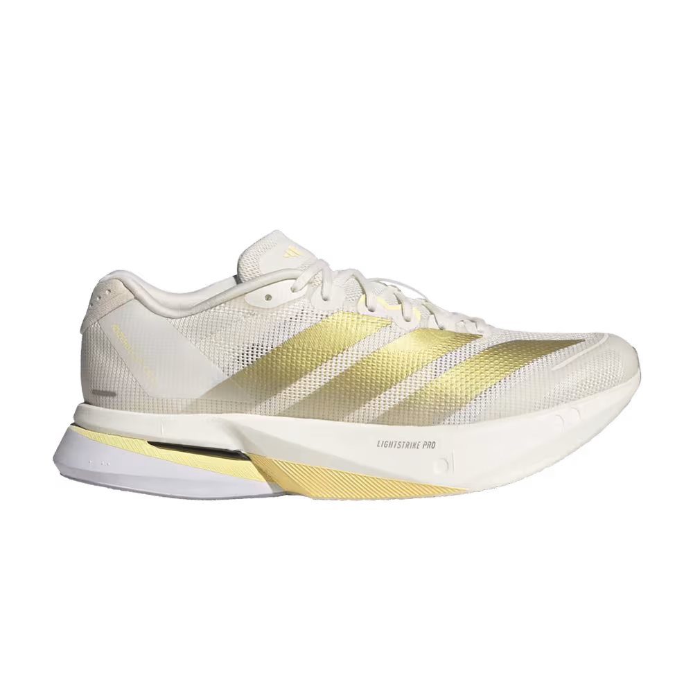 adidas Women's Adizero Boston 13 Chalk White Gold Metallic