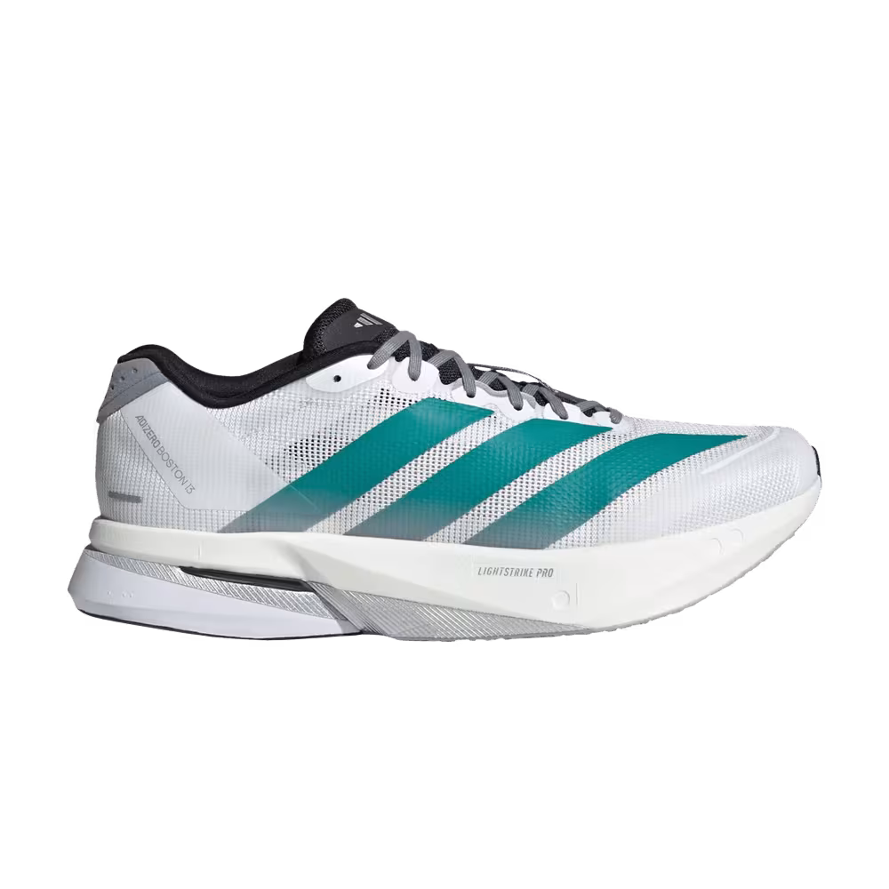 adidas Adizero Boston 13 White Pure Teal