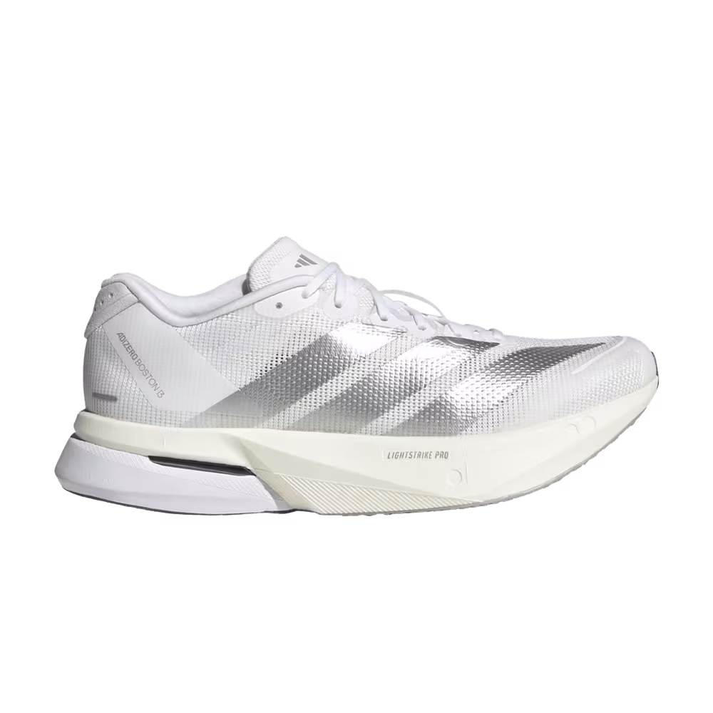 adidas Women's Adizero Boston 13 White Matte Silver
