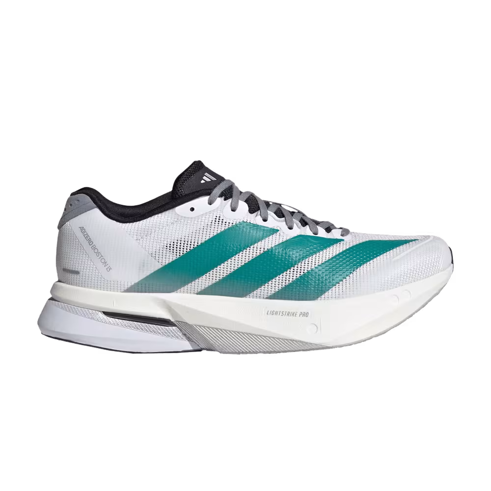 adidas Women's Adizero Boston 13 White Pure Teal