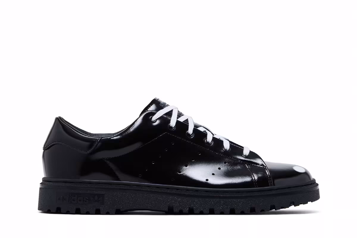 SpongeBob SquarePants x adidas Stan Smith Freizeit Black Patent Leather, view 2