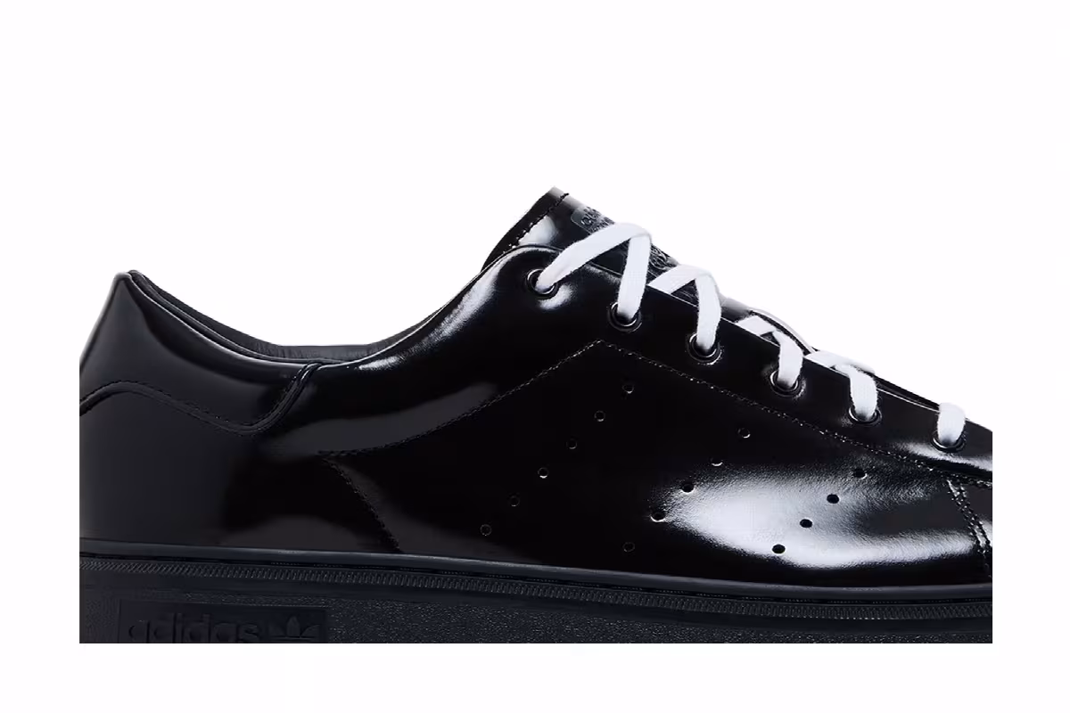 SpongeBob SquarePants x adidas Stan Smith Freizeit Black Patent Leather, view 3