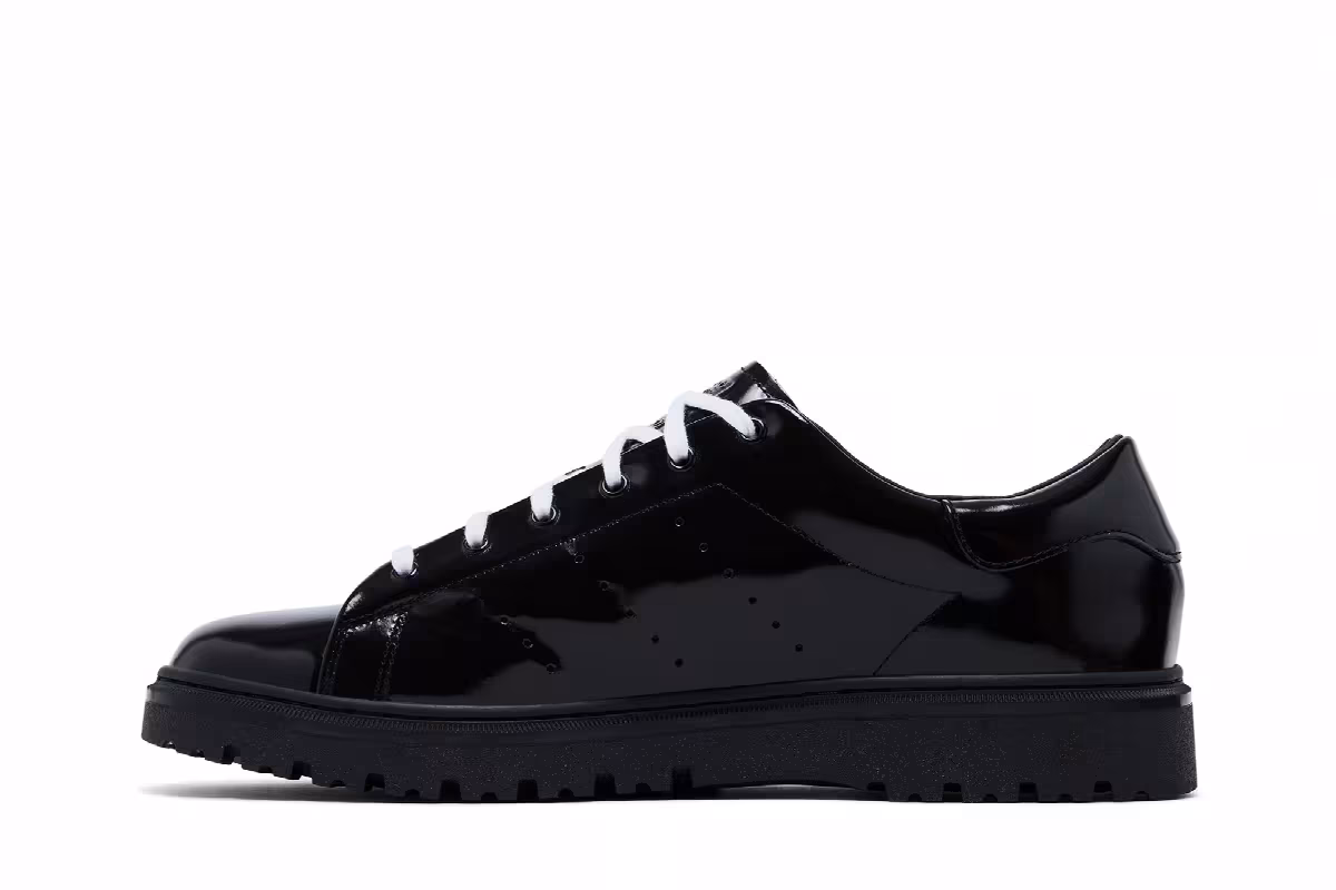 SpongeBob SquarePants x adidas Stan Smith Freizeit Black Patent Leather, view 4