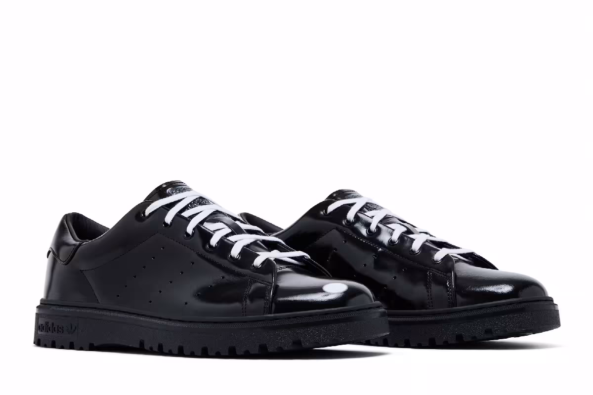 SpongeBob SquarePants x adidas Stan Smith Freizeit Black Patent Leather, view 9