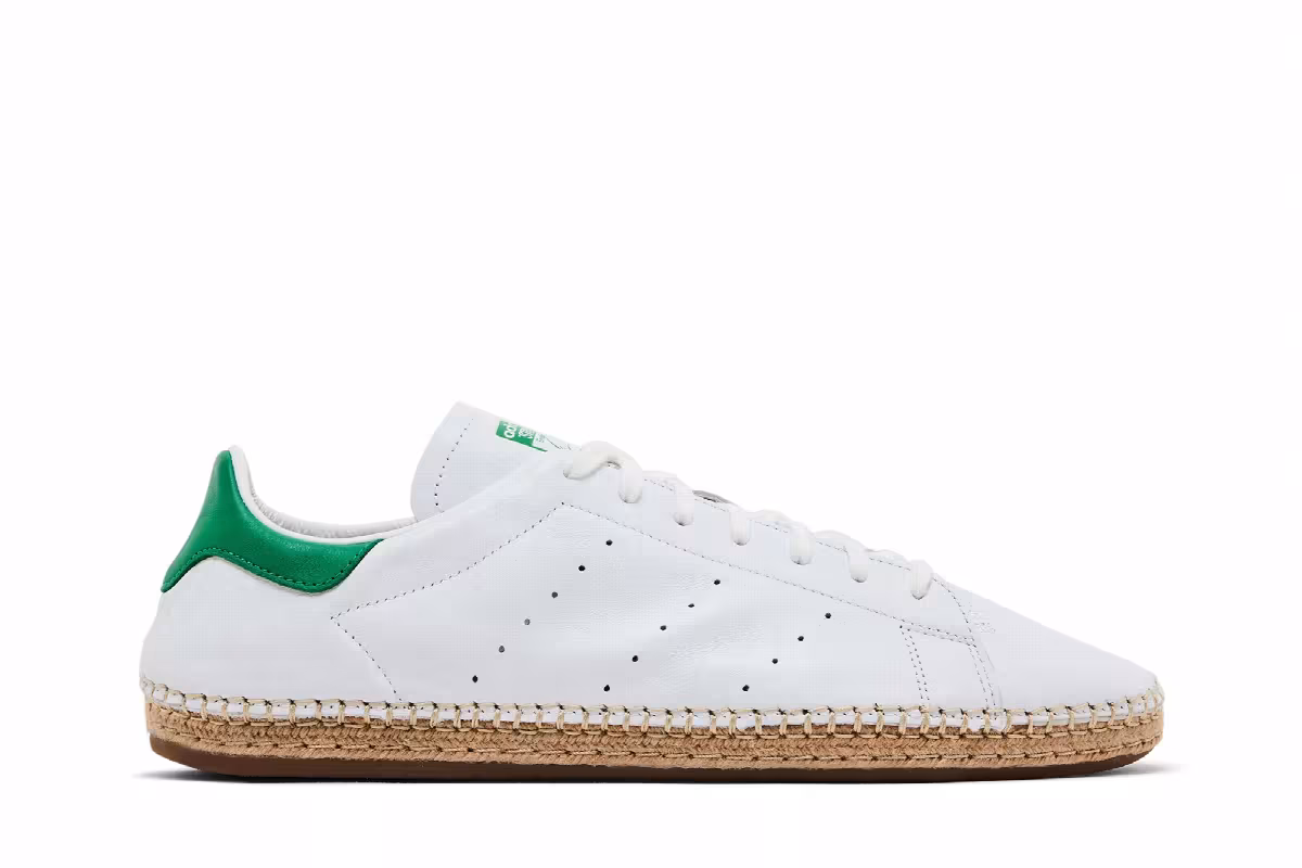 CLOT x adidas Stan Smith Espadrille White Green, view 2