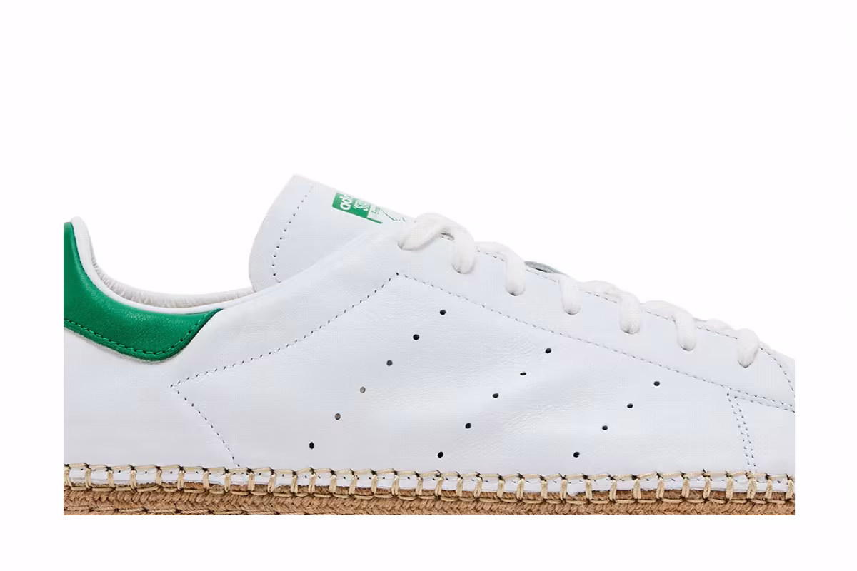 CLOT x adidas Stan Smith Espadrille White Green, view 3