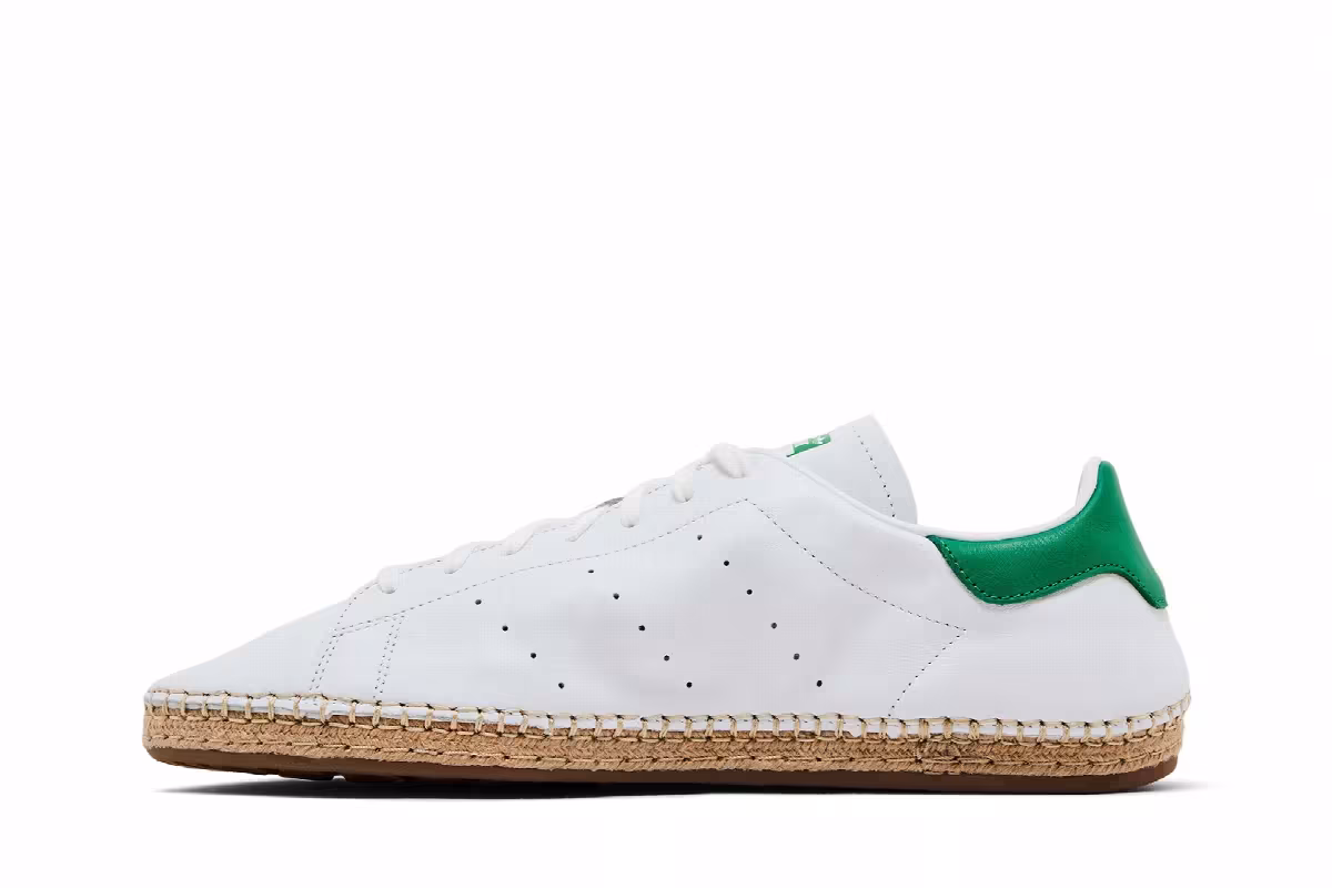 CLOT x adidas Stan Smith Espadrille White Green, view 4
