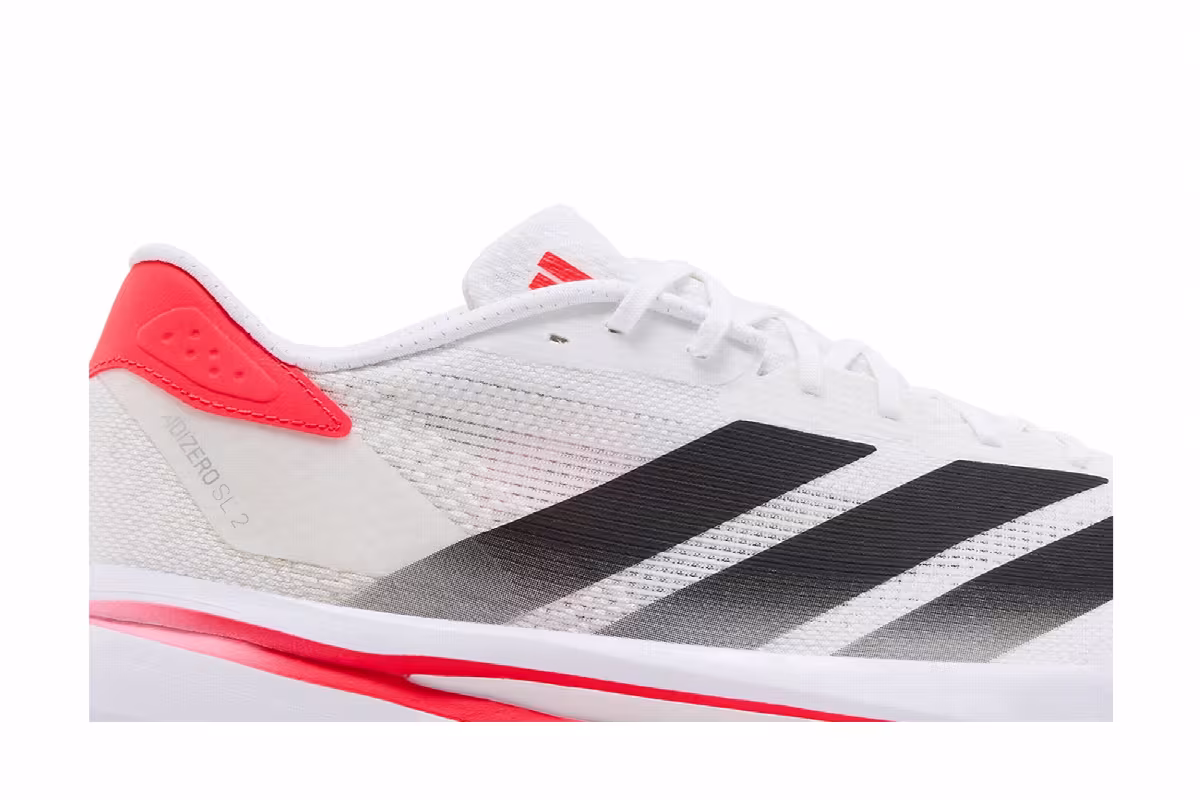 adidas Adizero SL2 White Black Lucid Red, view 3