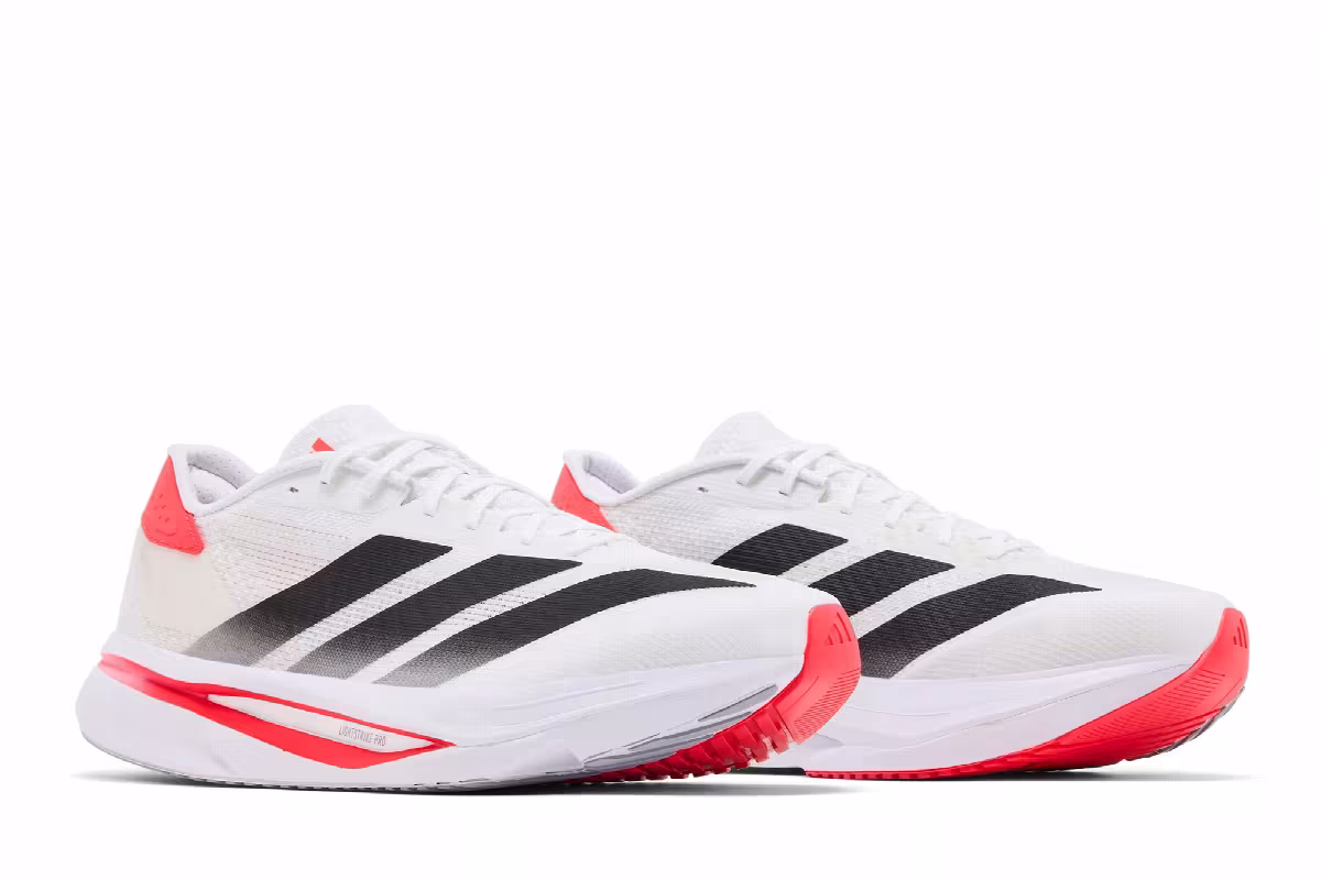 adidas Adizero SL2 White Black Lucid Red, view 9