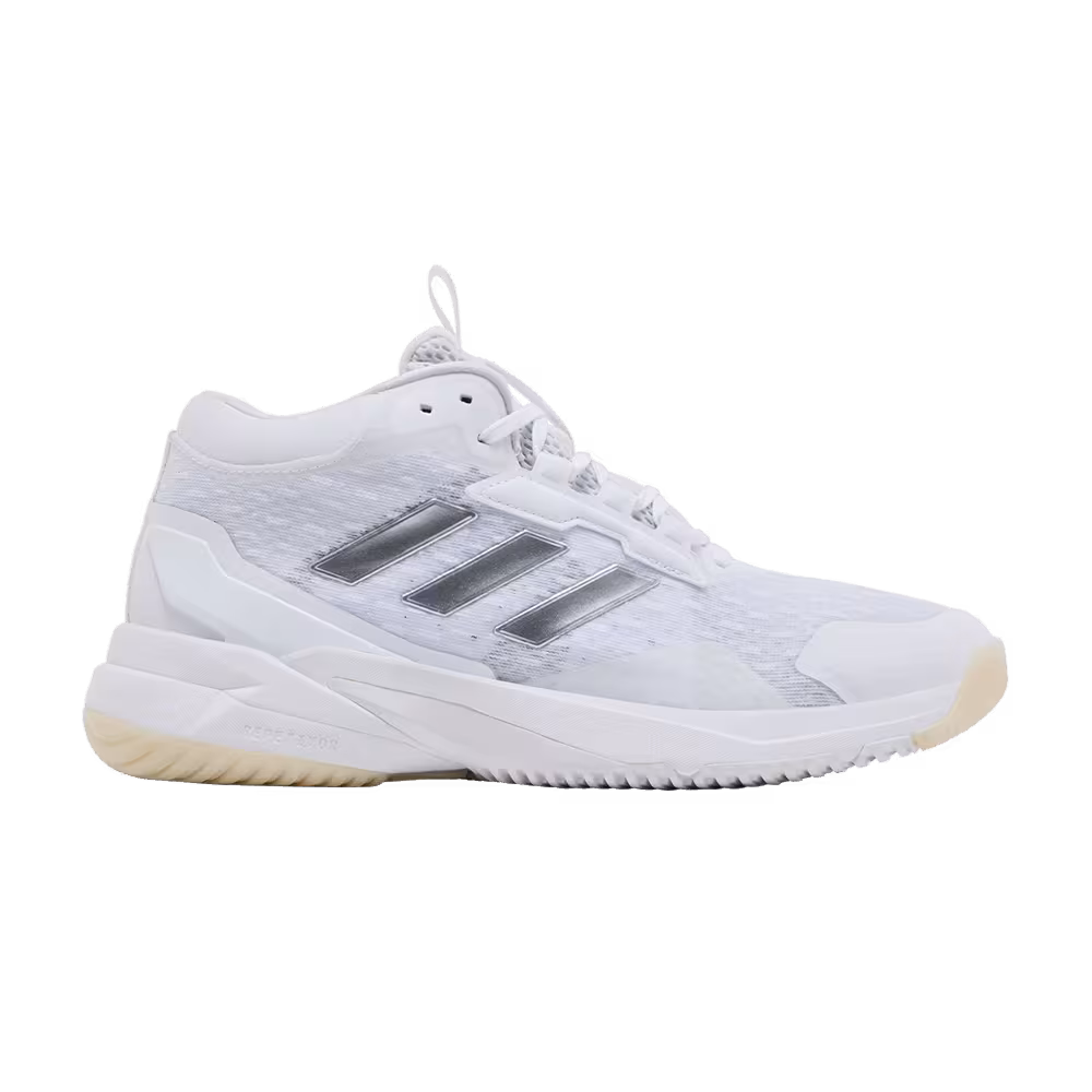 adidas Women's Crazyflight 6 Mid Indoor White Silver Metallic