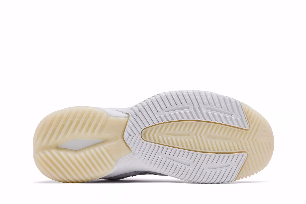 adidas Women's Crazyflight 6 Mid Indoor White Silver Metallic, view 5