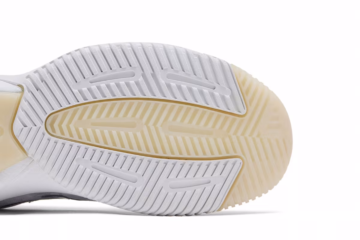 adidas Women's Crazyflight 6 Mid Indoor White Silver Metallic, view 6