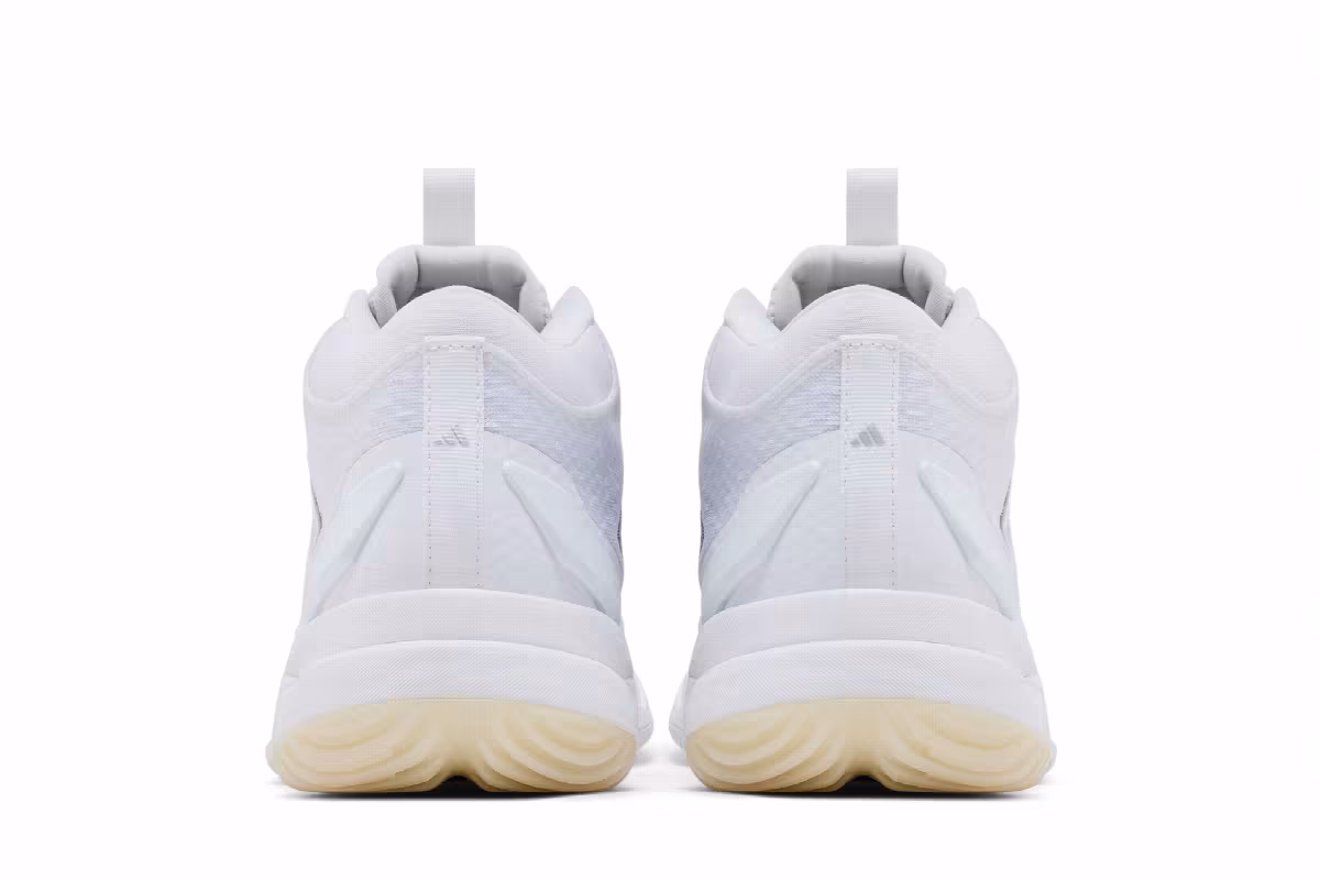 adidas Women's Crazyflight 6 Mid Indoor White Silver Metallic, view 7