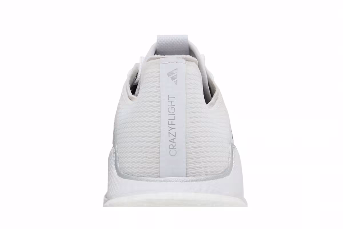 Adidas Women's Crazyflight White Silver Metallic, view 8
