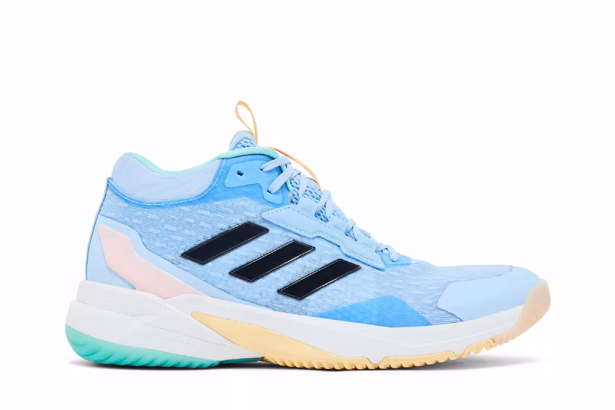 adidas Women's Crazyflight 6 Mid Indoor Glow Blue, view 2
