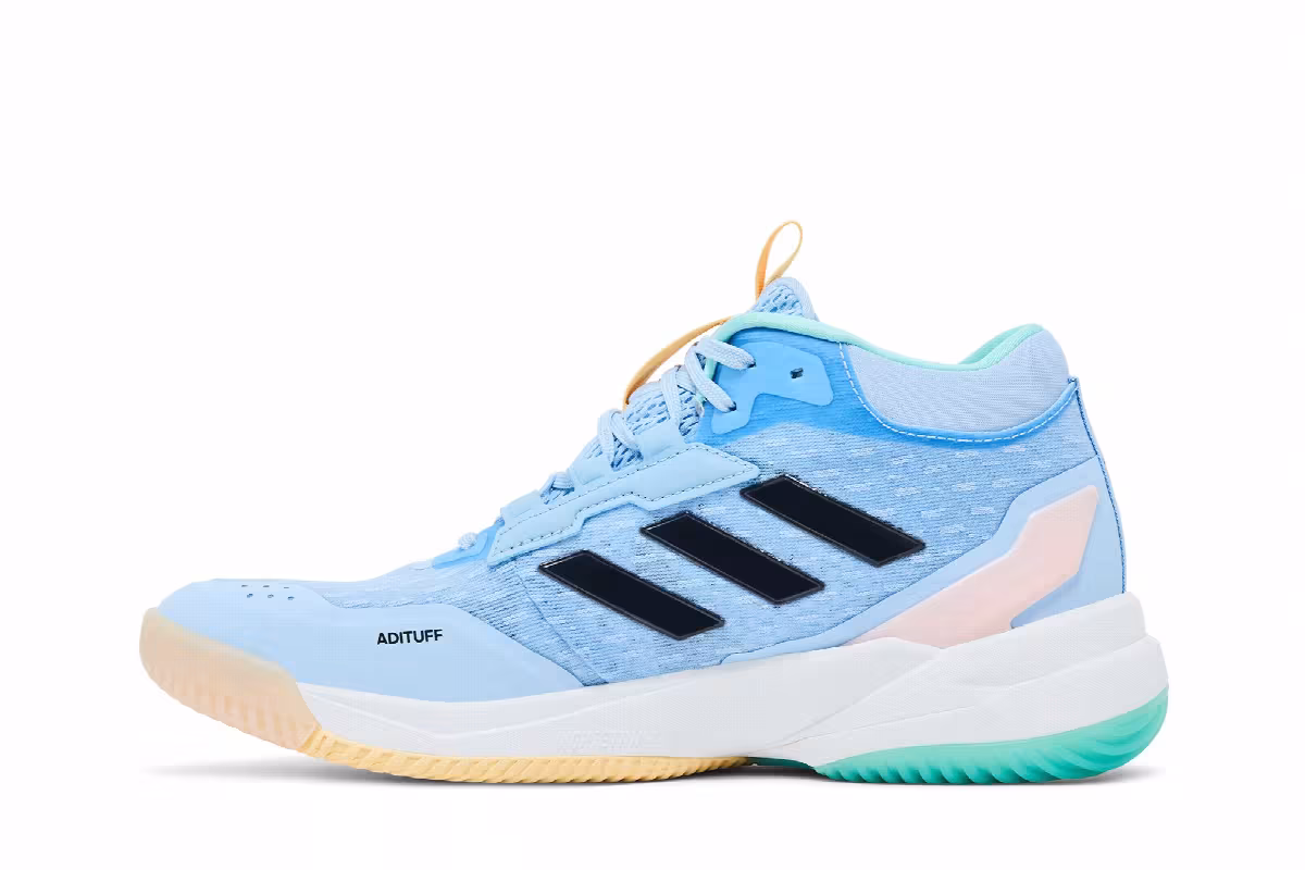 adidas Women's Crazyflight 6 Mid Indoor Glow Blue, view 4