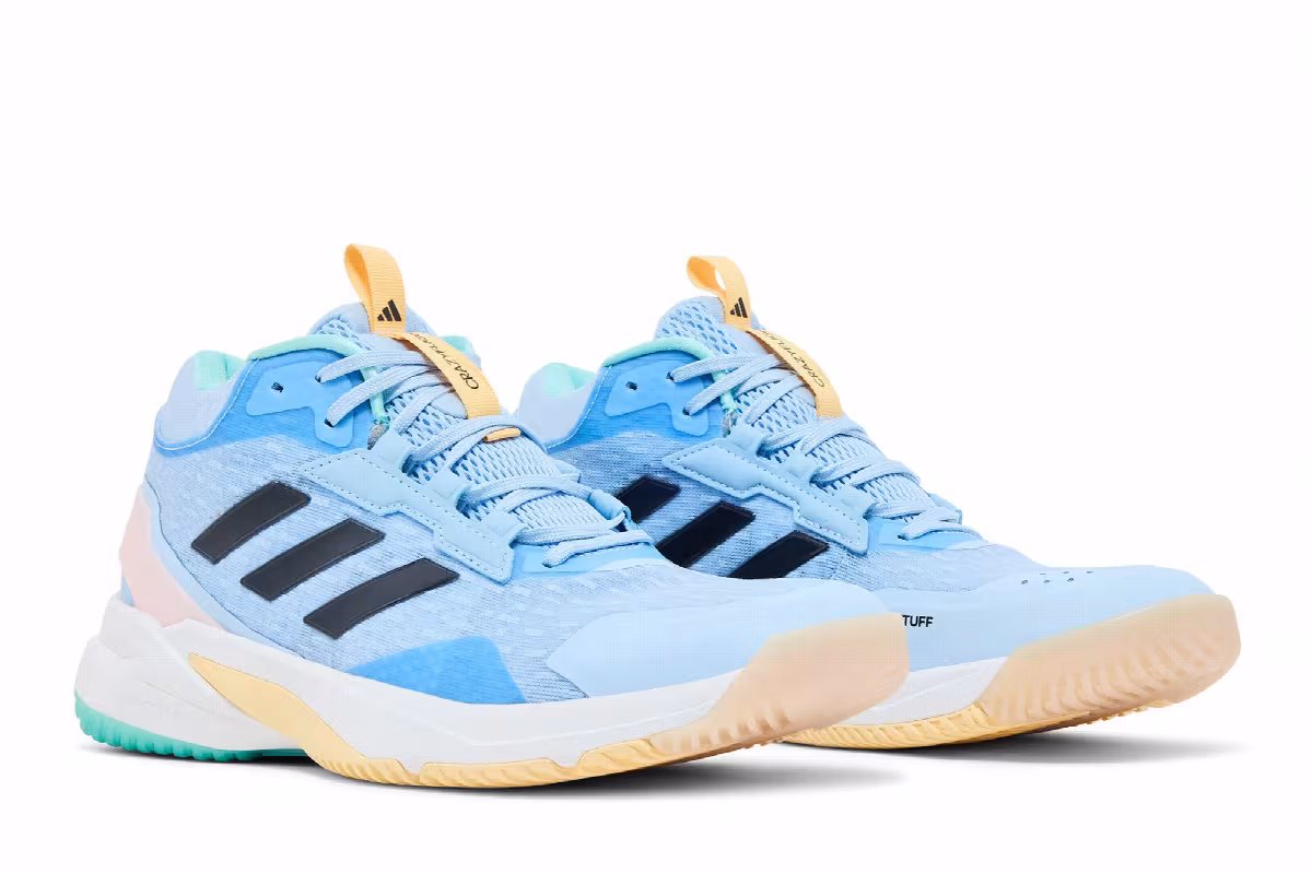 adidas Women's Crazyflight 6 Mid Indoor Glow Blue, view 9