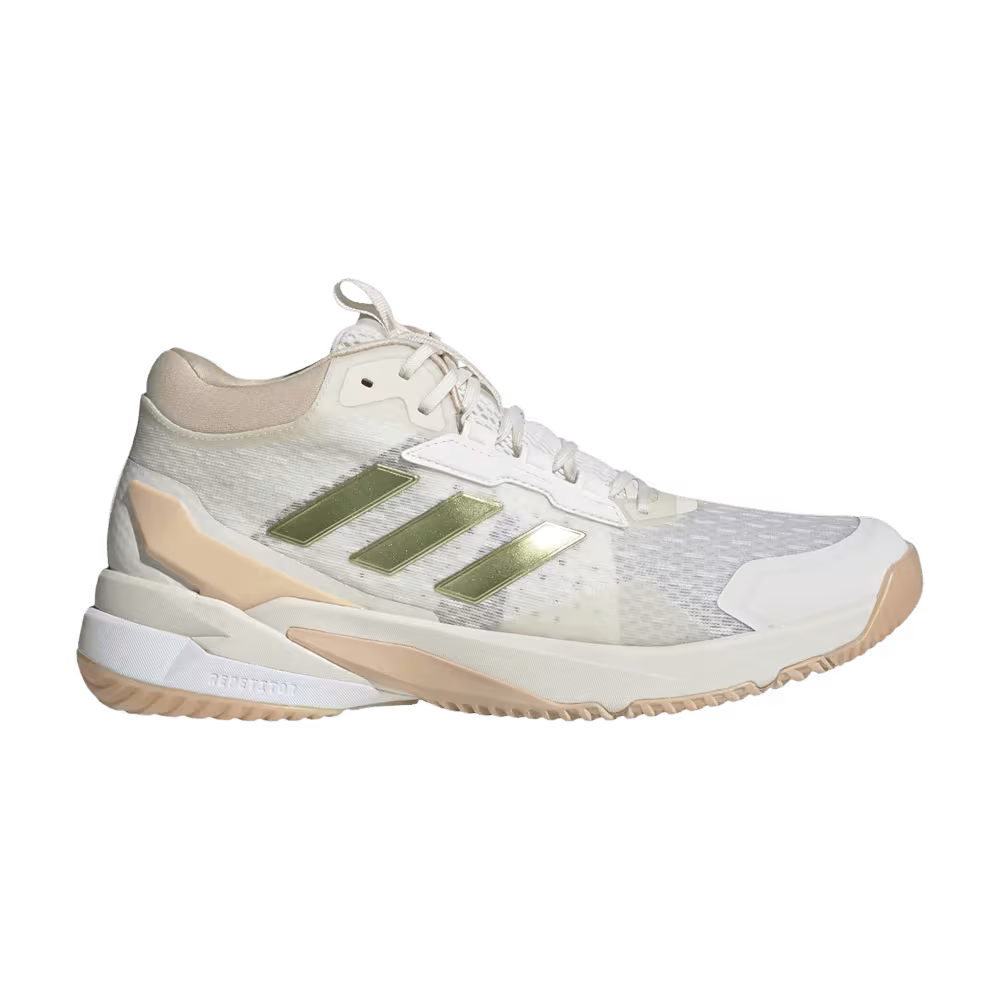 adidas Women's Crazyflight 6 Mid Indoor Off White Gold Metallic
