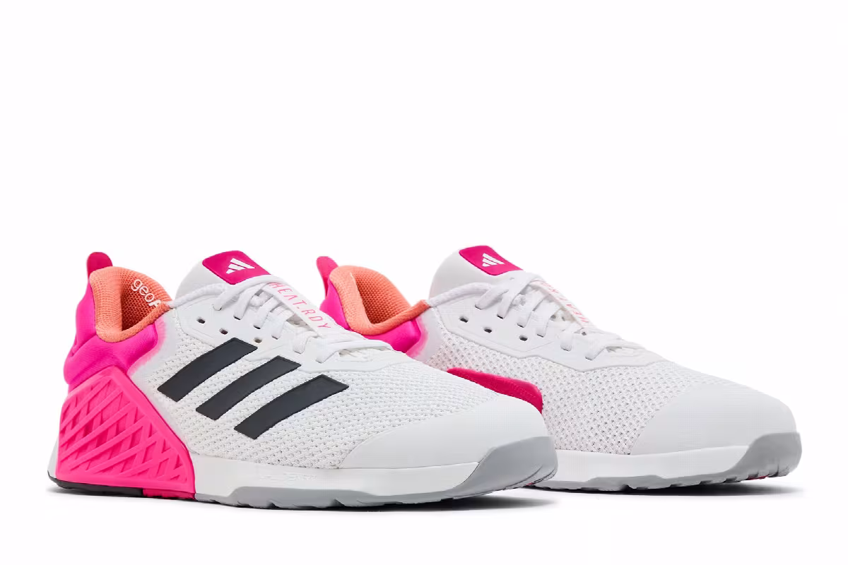 adidas Women's Dropset 3 Grey Shock Pink, view 9