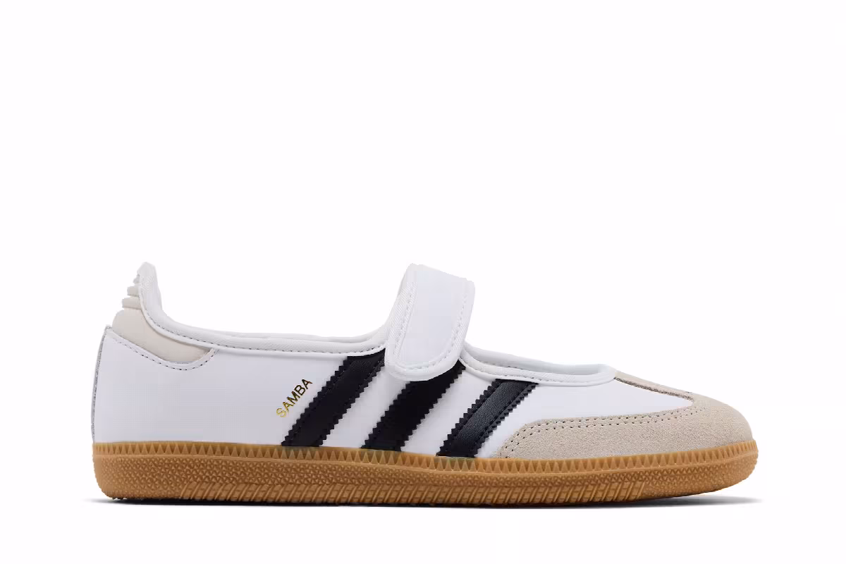 adidas Samba Jane J White Alumina Gum, view 2