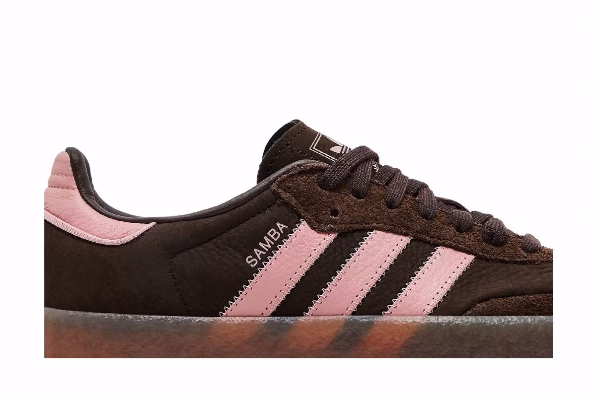adidas Women's Sambae Dark Brown Wonder Mauve, view 3