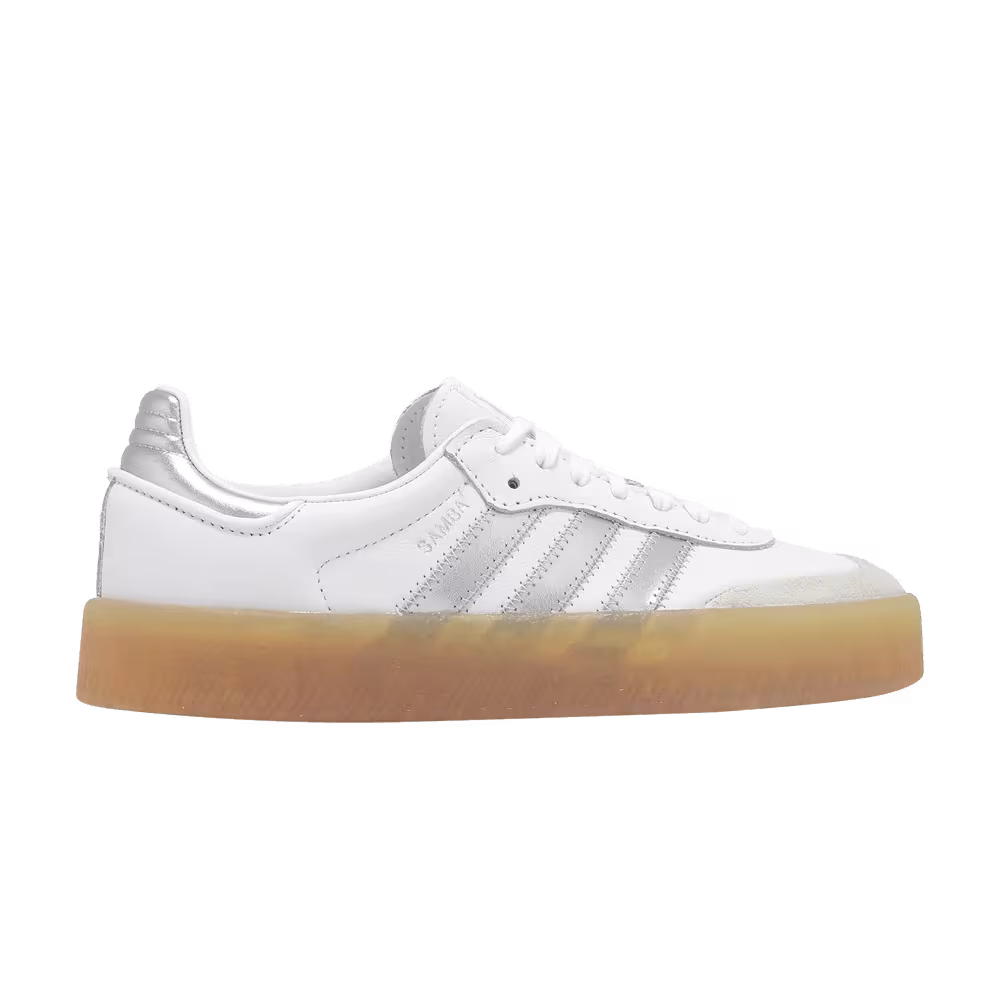 adidas Women's Sambae White Silver Metallic