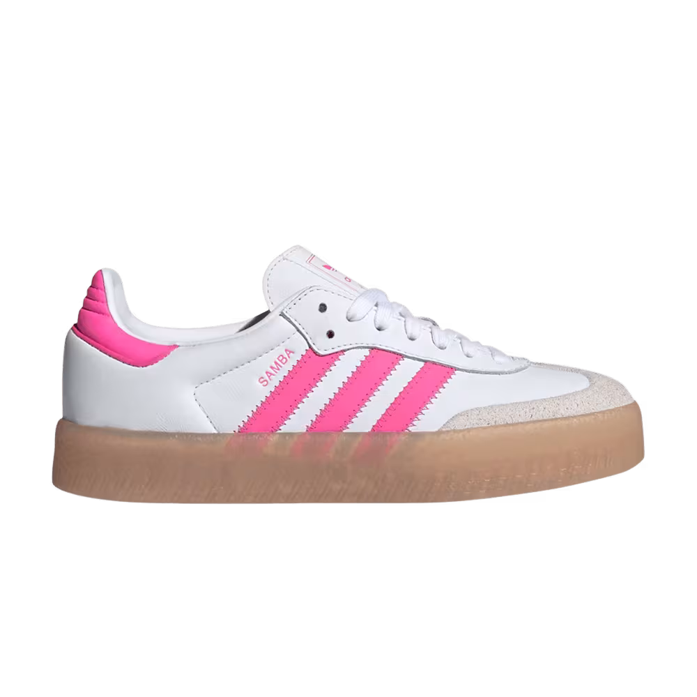 adidas Women's Sambae White Lucid Pink Gum