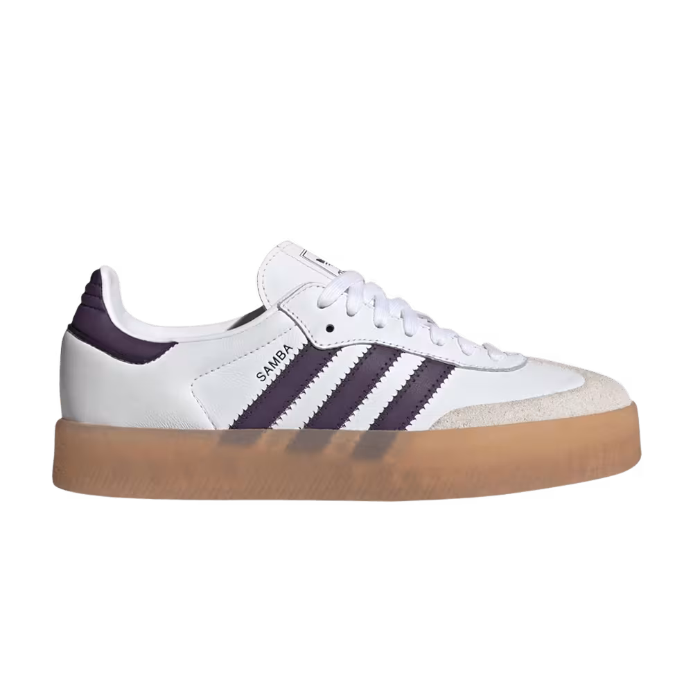 adidas Women's Sambae White Aurora Plum Gum
