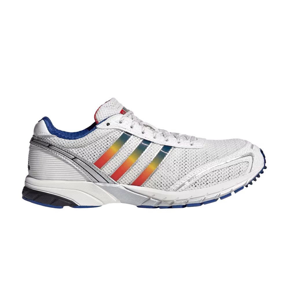 Adidas Women's Adizero Adios OG White Multi-Color Stripes