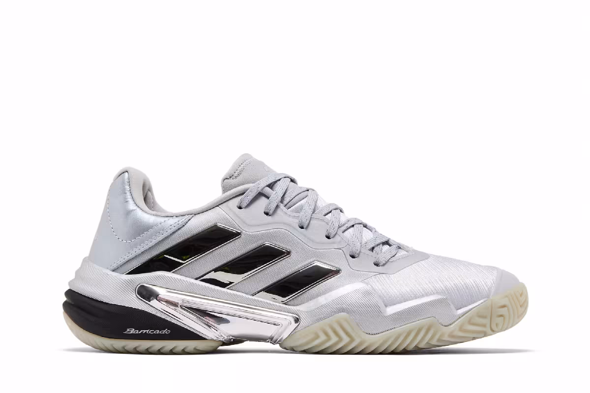 adidas Women's Barricade 13 Silver Metallic Dash Grey, view 2