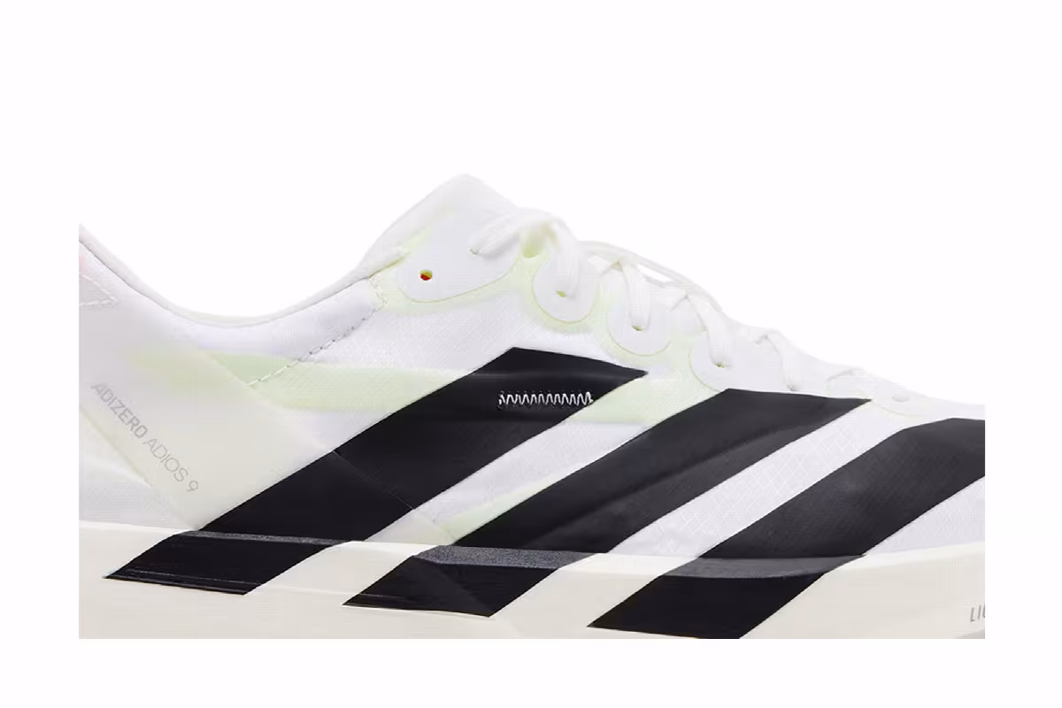 adidas Adizero Adios 9 White Black Silver Metallic, view 3